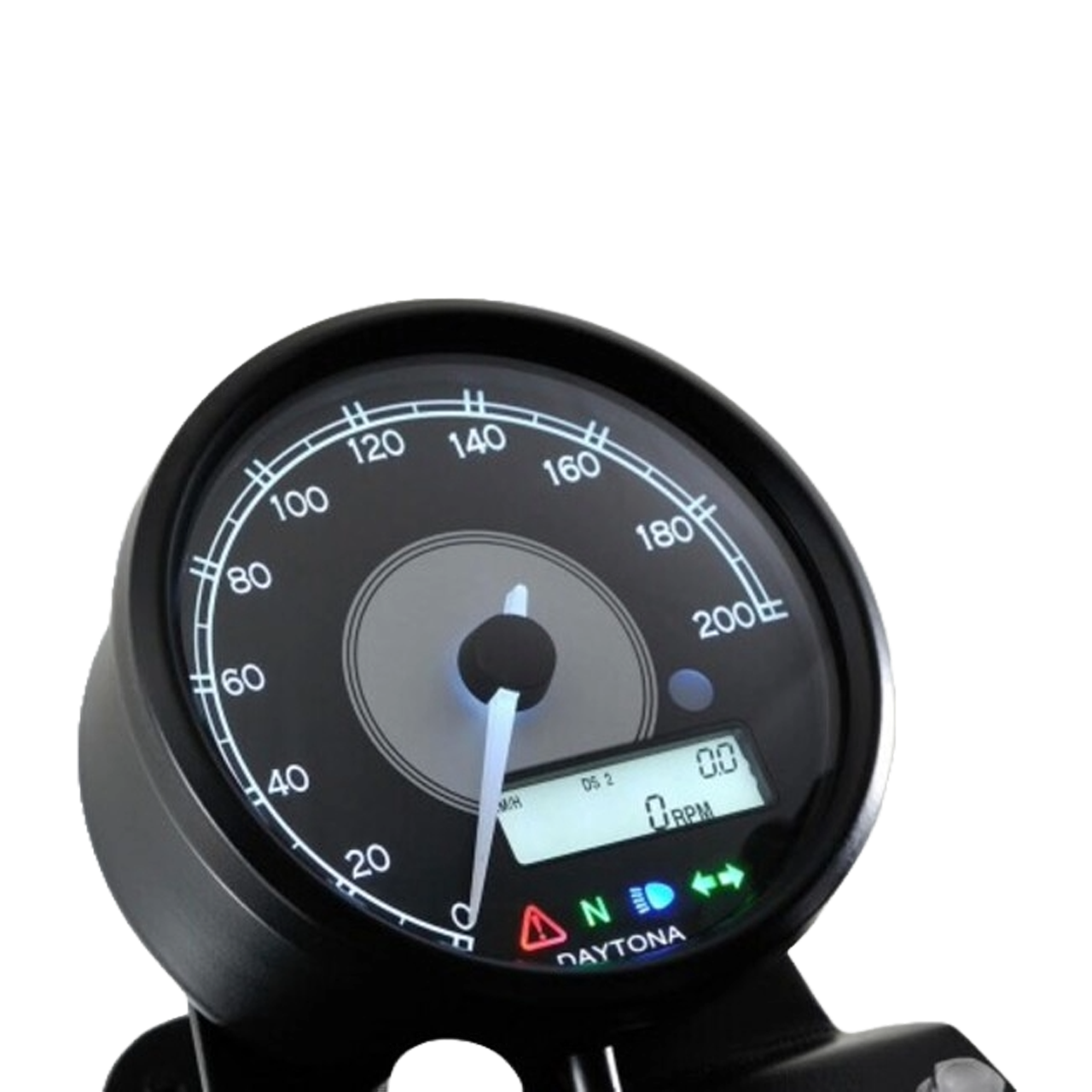 Compteur de Vitesse Daytona Velona 80 200 km/h/mph LED Blanc