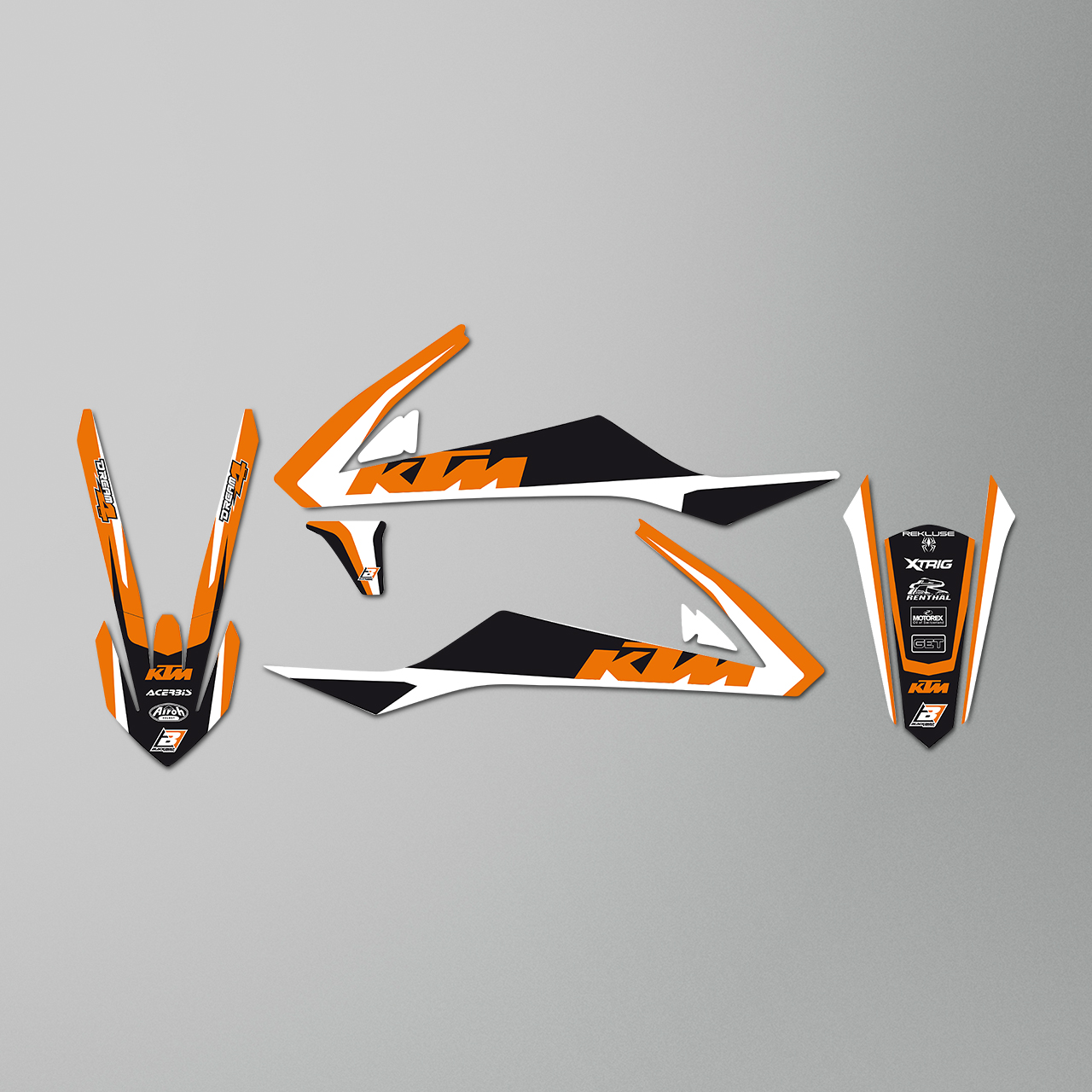 Blackbird Dream 4 Complete Decal Kit with Seat Cover Orange-Black-White