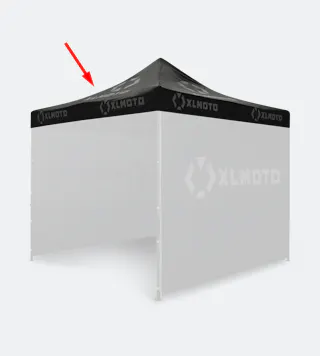 Krovno Platno XLMOTO Easy-Up Trkaći Šator Crno (SAMO KROV)