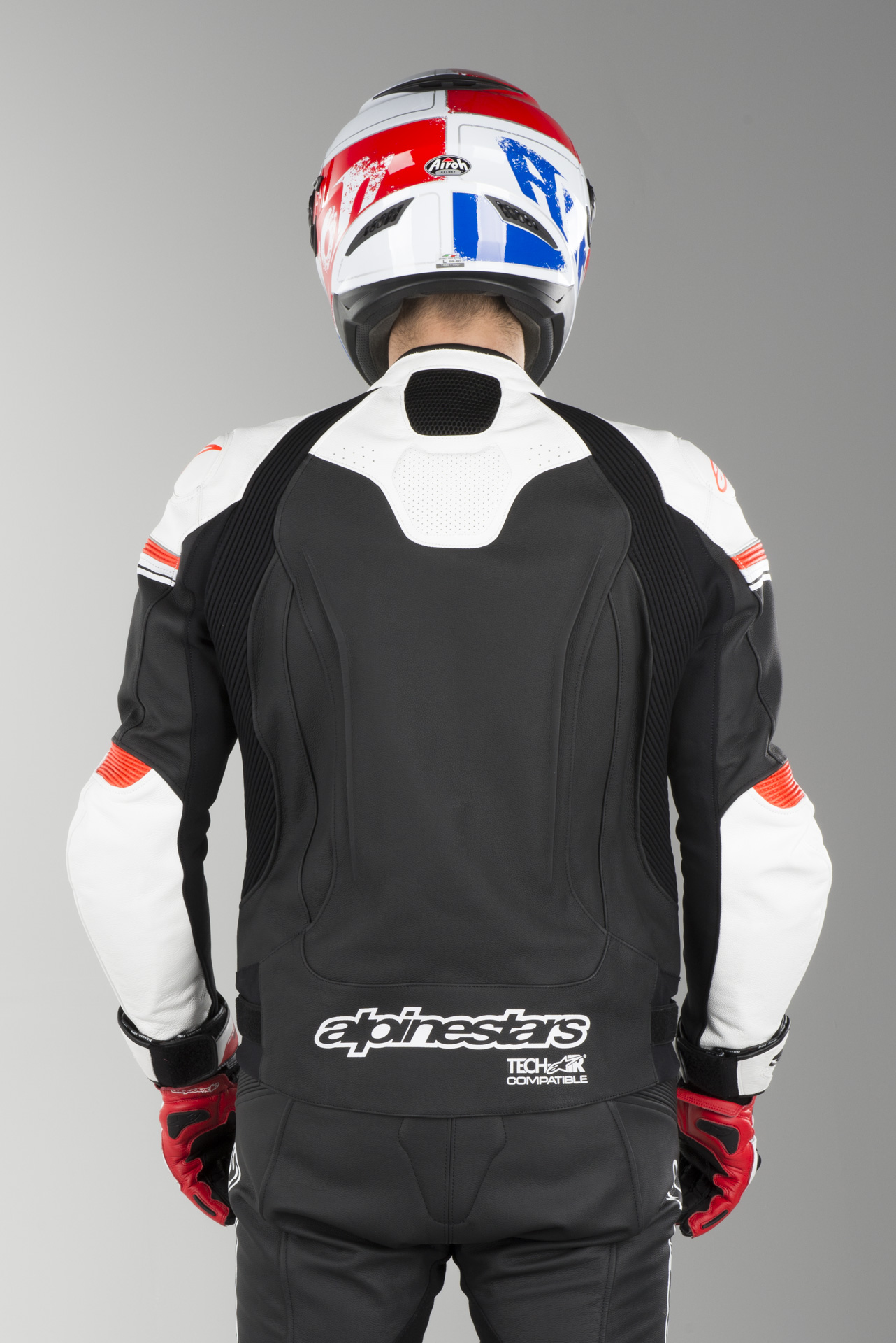 Skinnjakke Alpinestars GP R V2 Tech Air® Svart Hvit Rød Fluo Skinnjakke Alpinestars GP R V2 Tech Air® Svart Hvit Rød Fluo