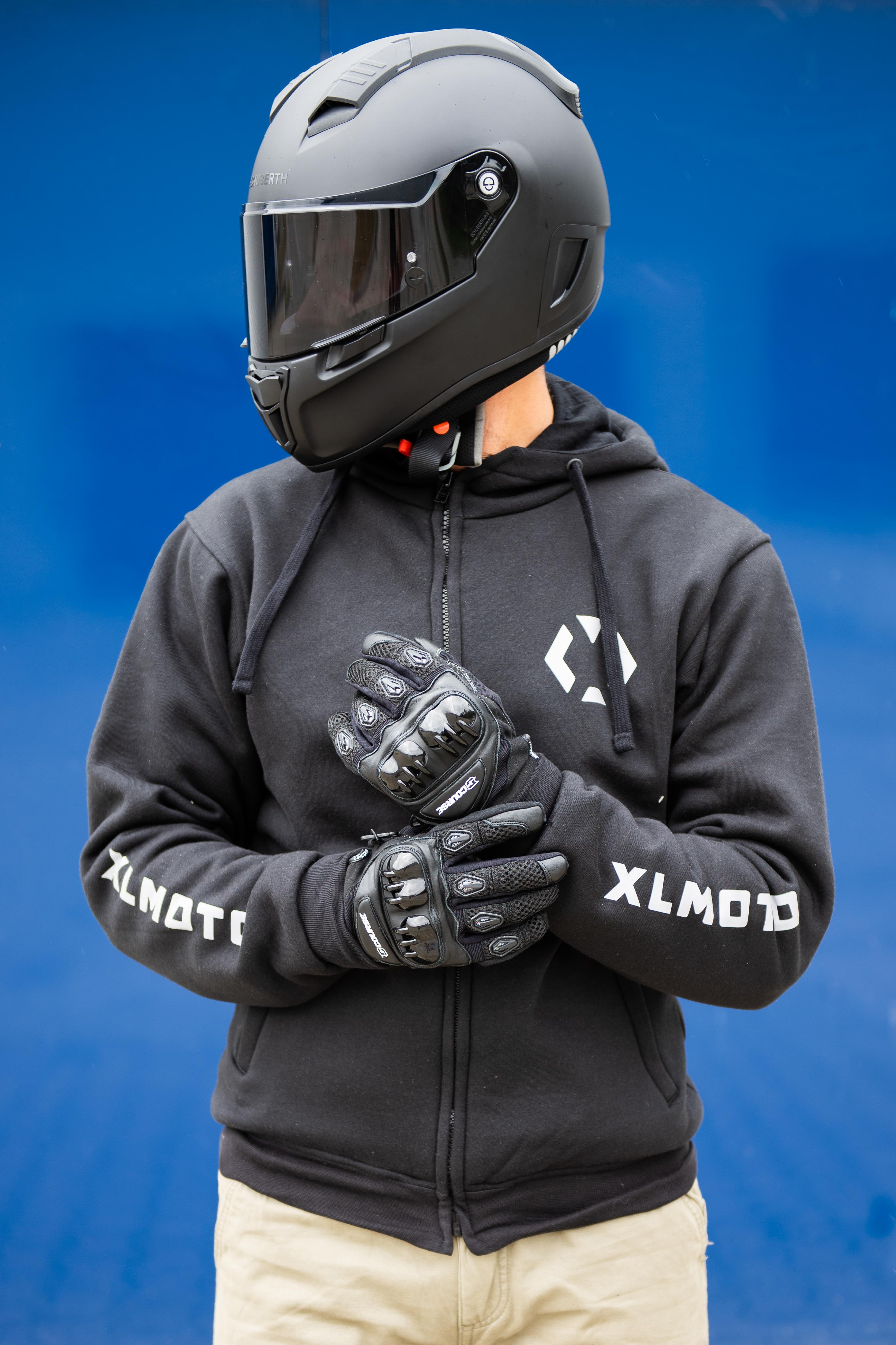 black and silver hoodie