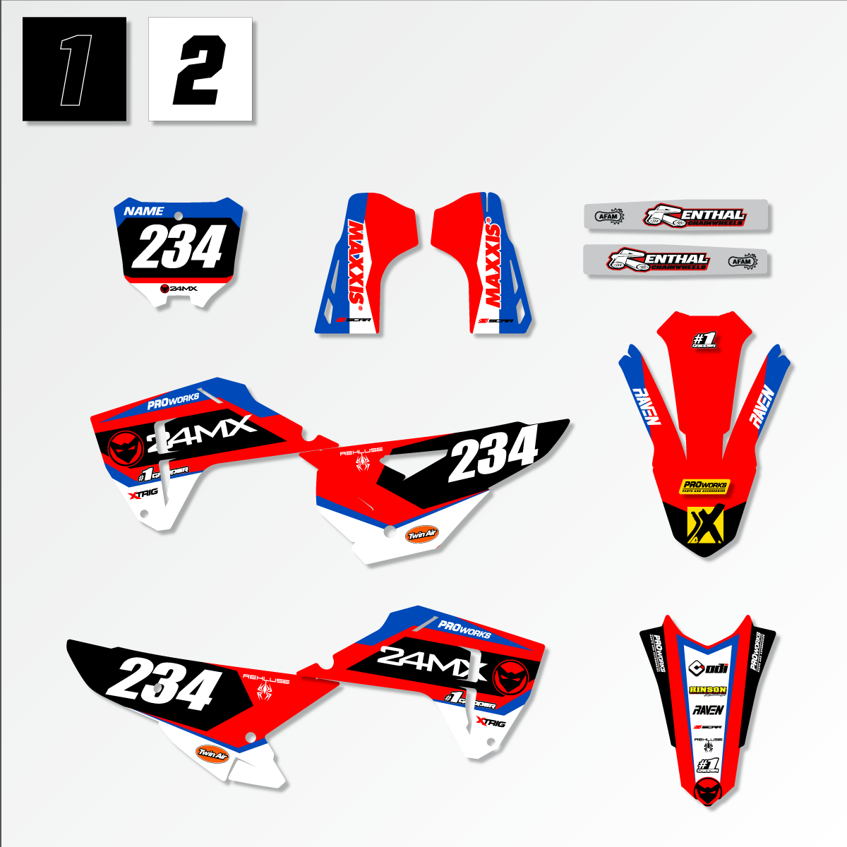Stickerset Honda Competition