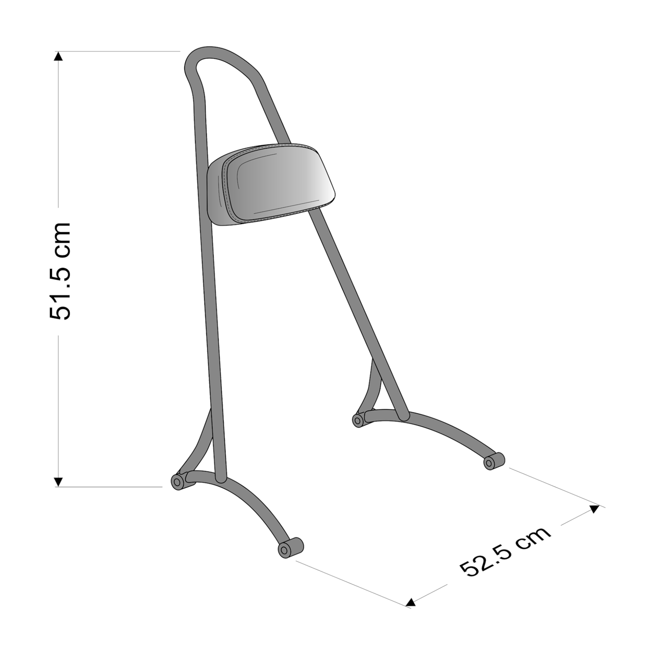 CustomAcces Wild Sissy Bar Chrome
