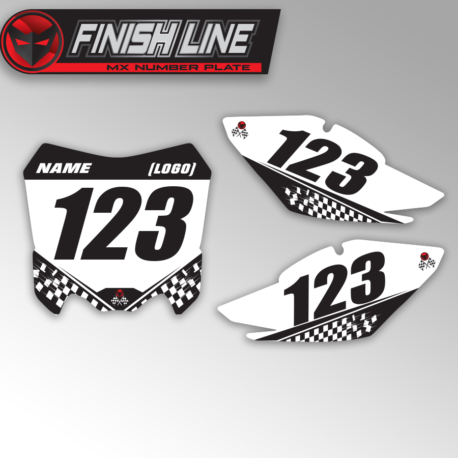 Nummerplaatstickers: Finish Line