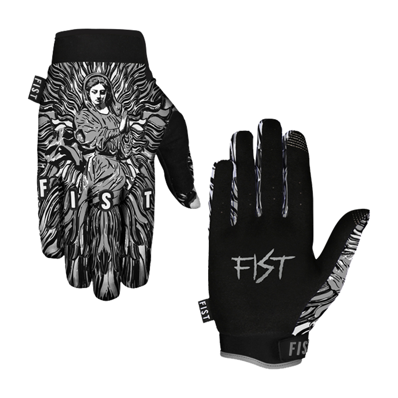 Fist Strapped MX Gloves Dalmation