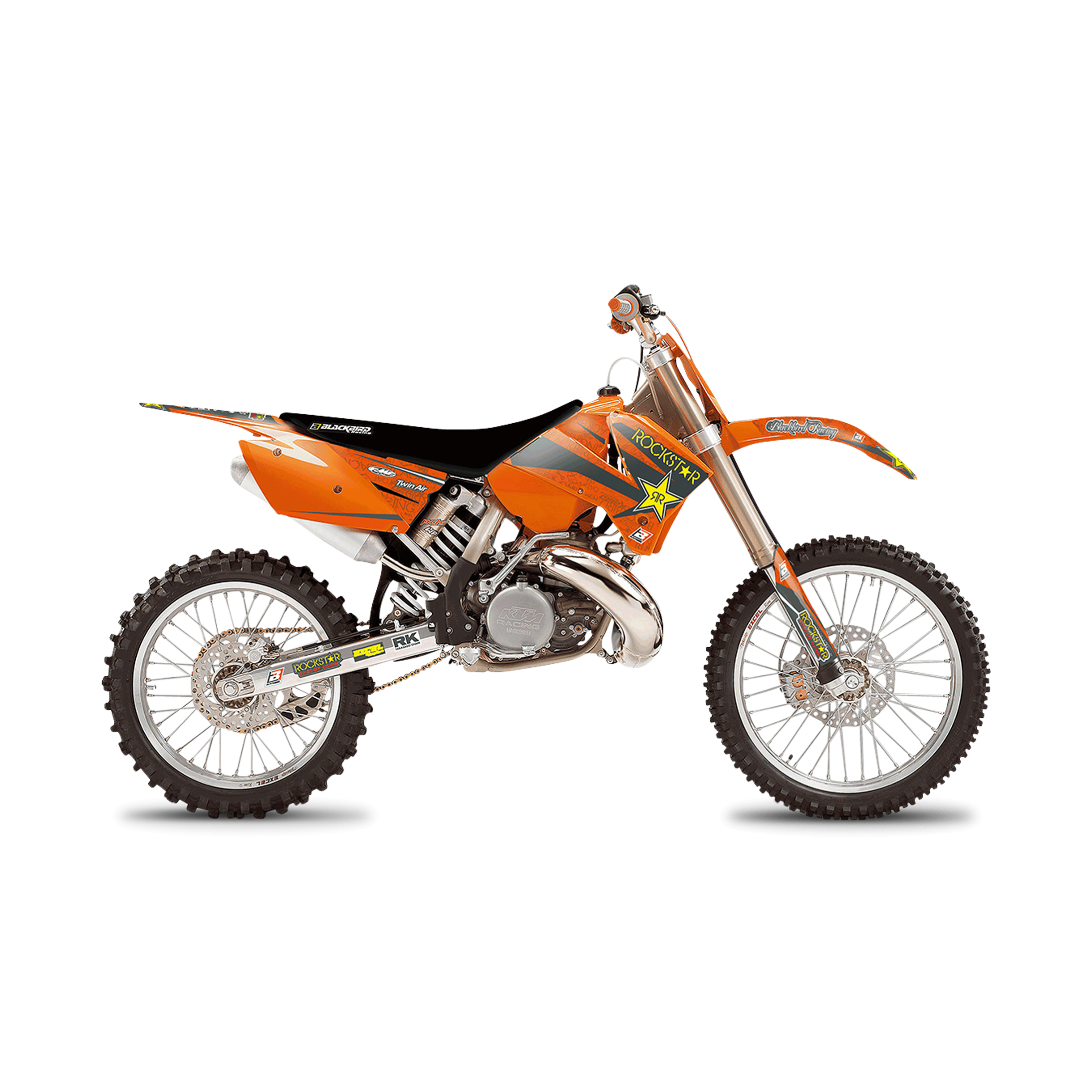 Blackbird Rockstar Energy Complete Decal Kit with Seat Cover Orange-Black-Yellow