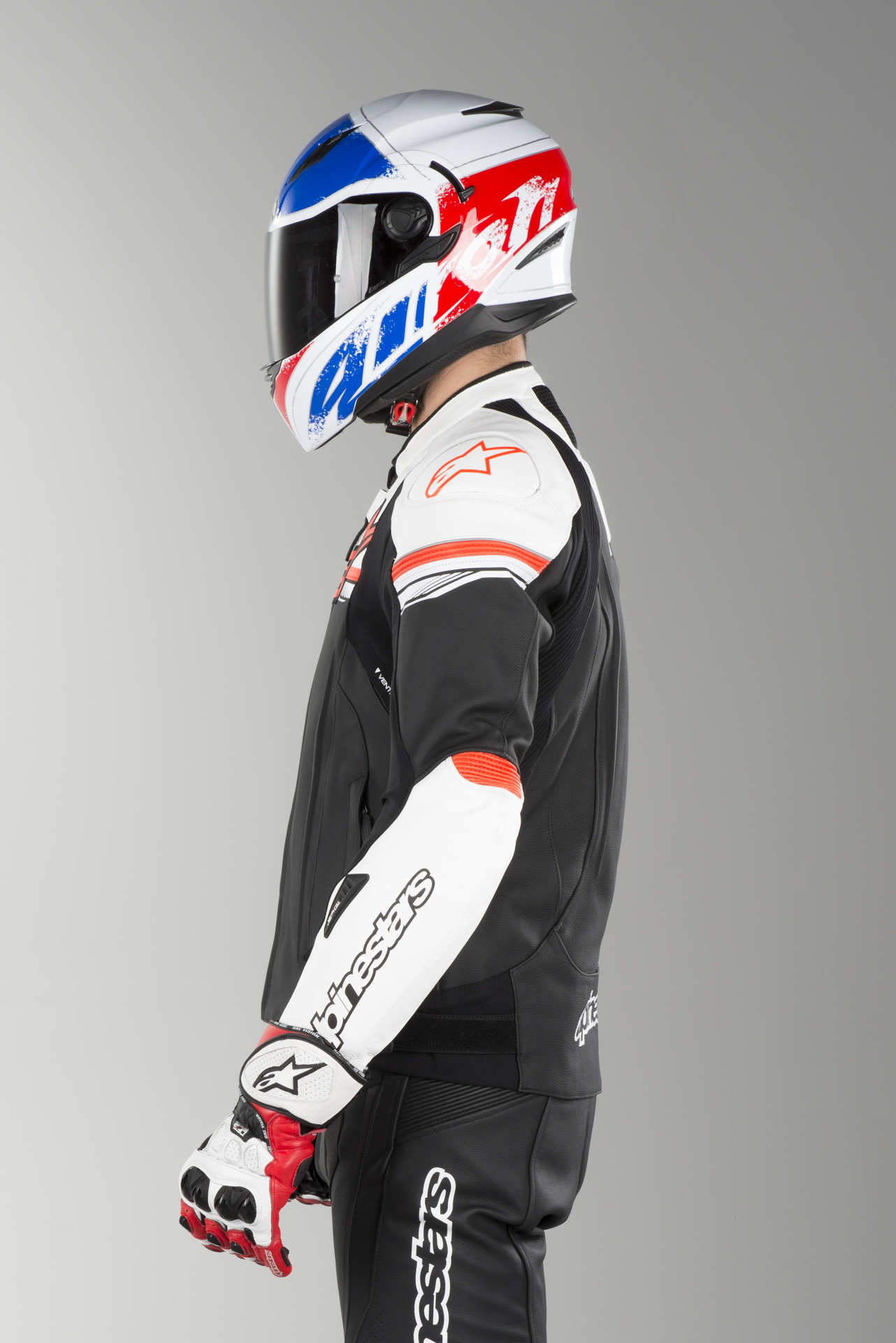 Skinnjakke Alpinestars GP R V2 Tech Air® Svart Hvit Rød Fluo Skinnjakke Alpinestars GP R V2 Tech Air® Svart Hvit Rød Fluo