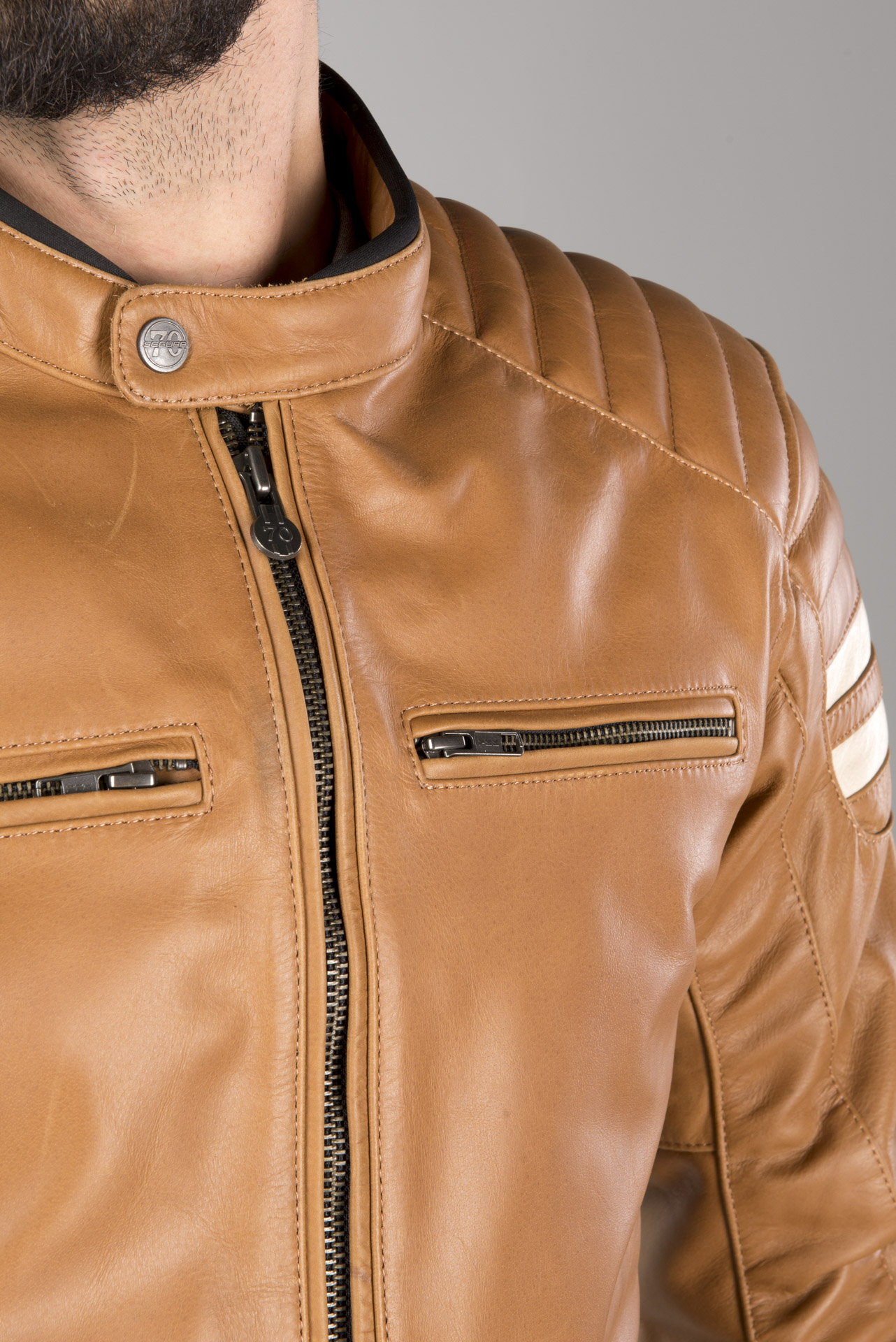 MC Jakke Segura Stripe Brun Beige Nå 6% Du sparer xlmoto.no MC Jakke Segura Stripe Brun Beige Nå 6% Du sparer xlmoto.no