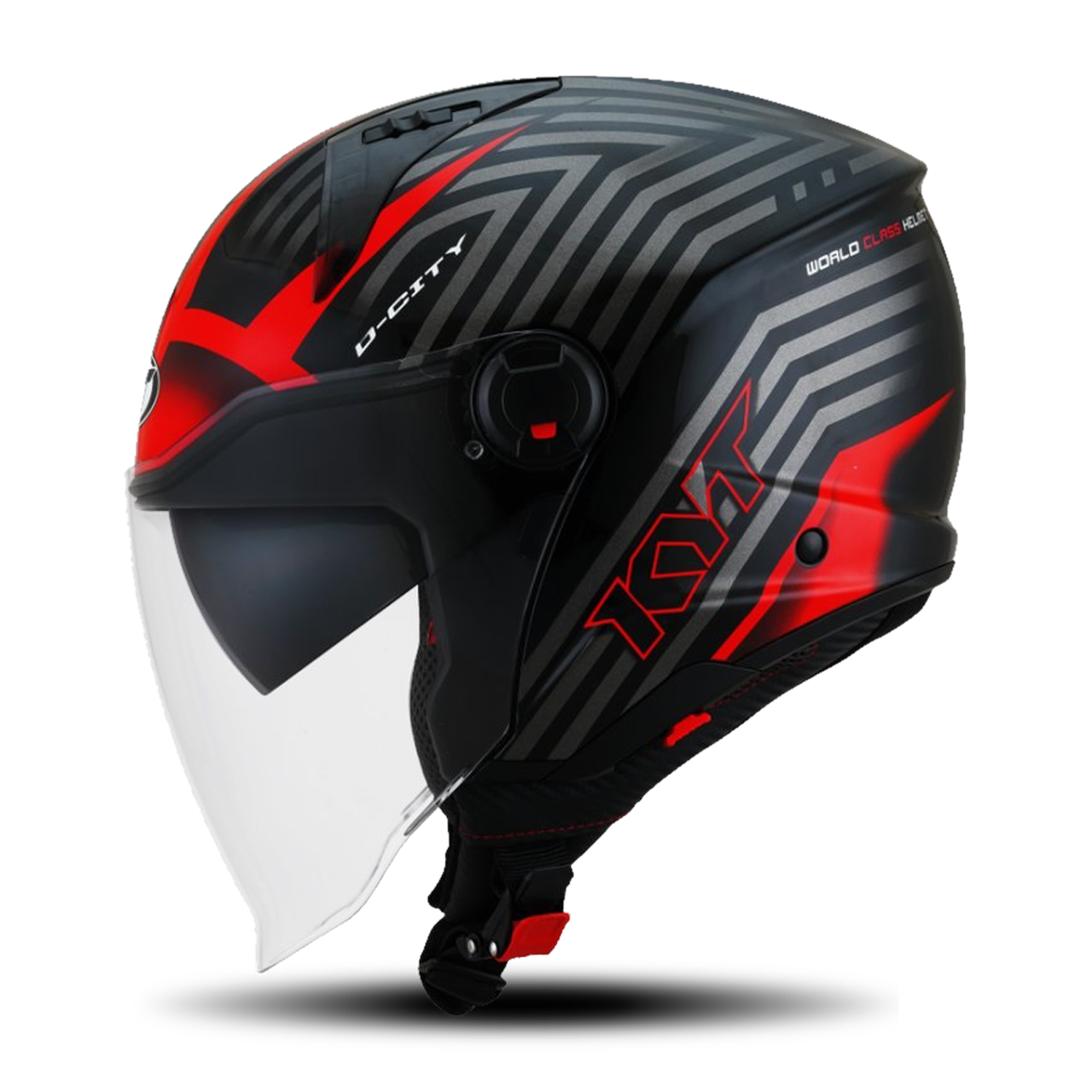 KYT DCity Lucent Open Helmet BlackRed Buy now, get 10 off