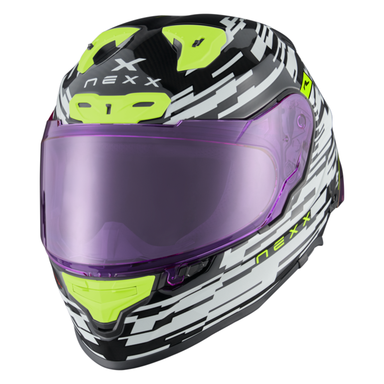 Nexx X.R3R Full Face Helmet Glitch Racer Neon