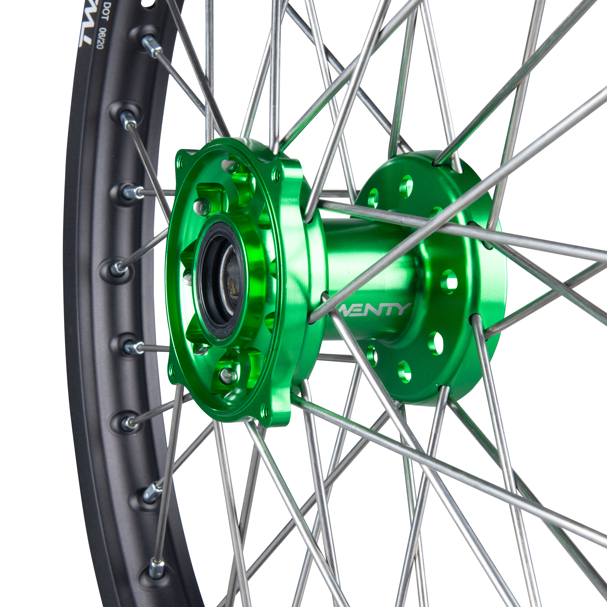 Rueda Delantera de Cross Twenty Negro-Verde 21"