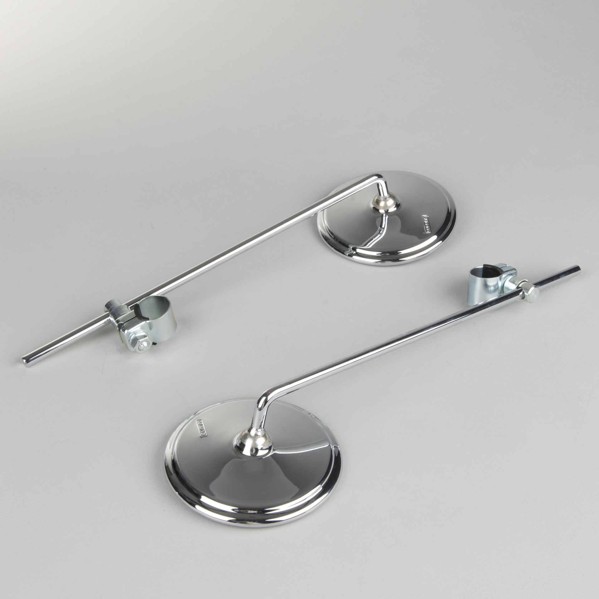 Busch & Müller Round Chrome Rear View Mirrors Right+Left