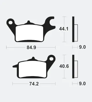 Tecnium Scooter Organic Left Brake Pads