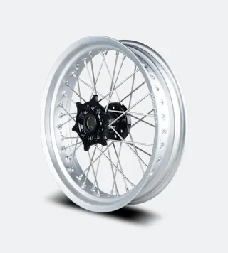 Twenty Supermotard Front Wheel Silver-Black 17"