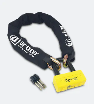 URBAN Mini U-lock UR74 + Chain ø13,5mm Class SRA 100cm