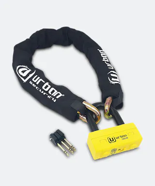 Mini U-slot UR74 + Ketting URBAN ø13,5mm Klasse SRA 100cm
