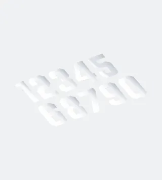 Numbrid 24MX 14,5 cm Valged 9-Pakk