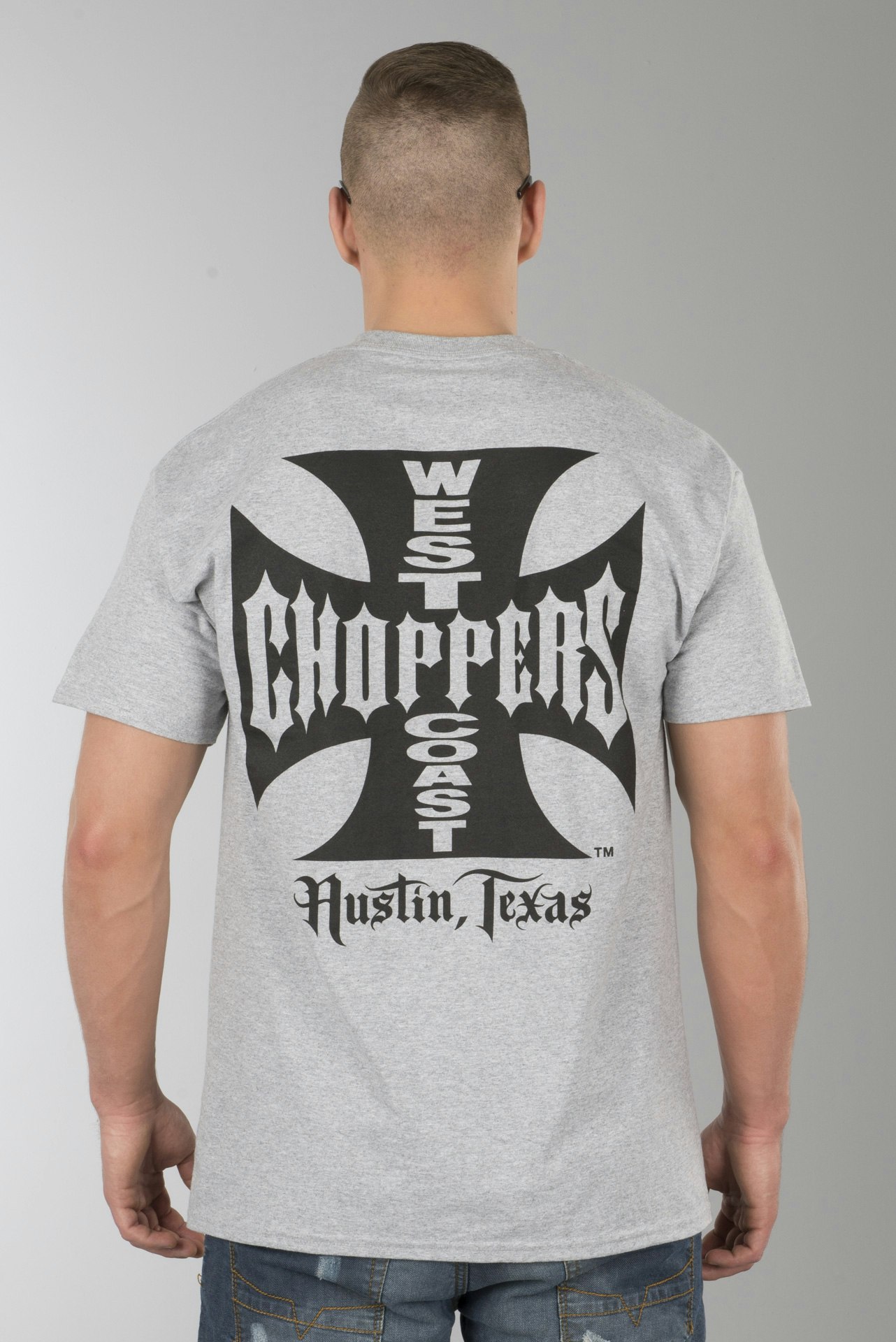 Camiseta West Coast Choppers Austin Texas Gris - Precio mínimo garantizado - xlmoto.es