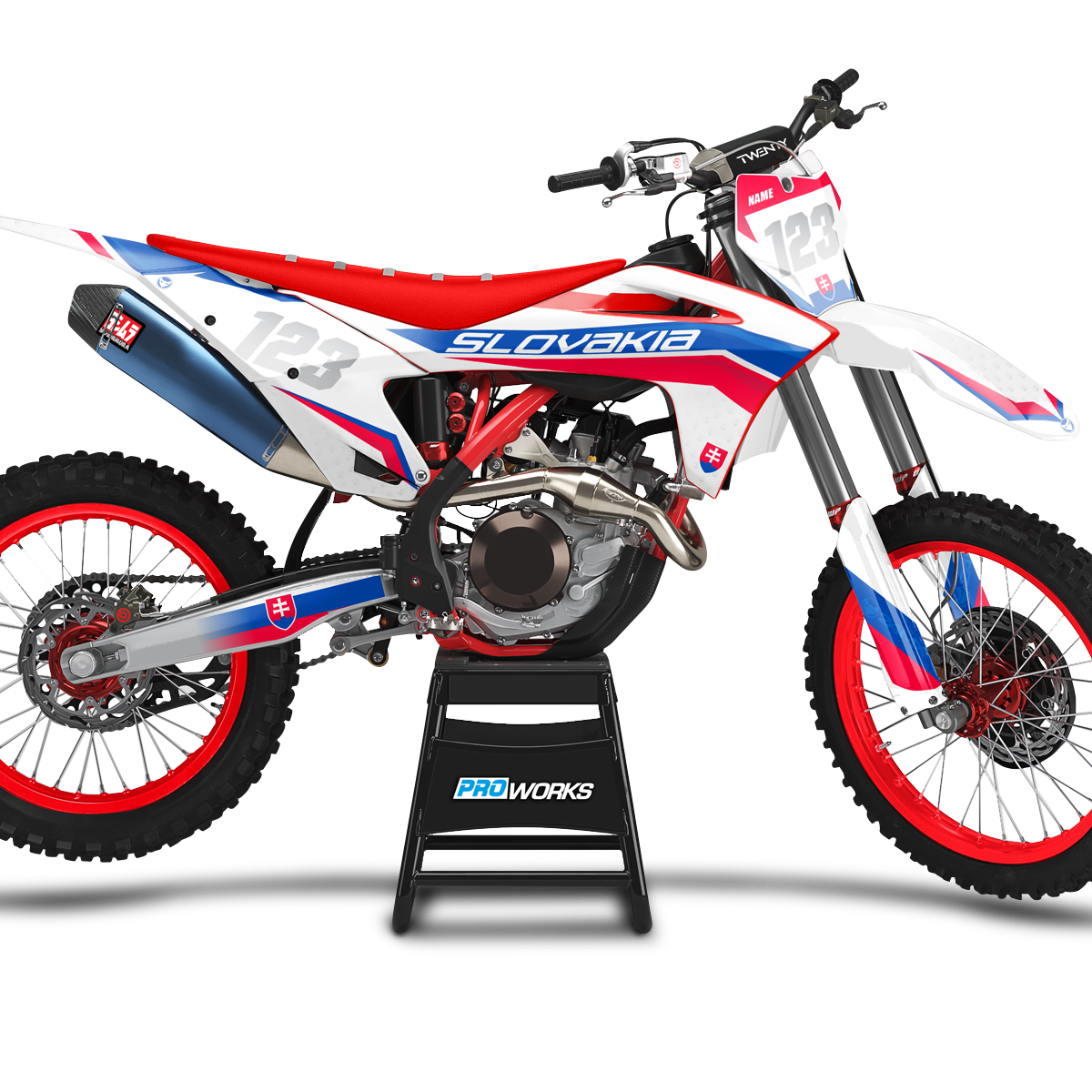 Stickerset 24MX Slovakia Patriotic met Naam & Nummer