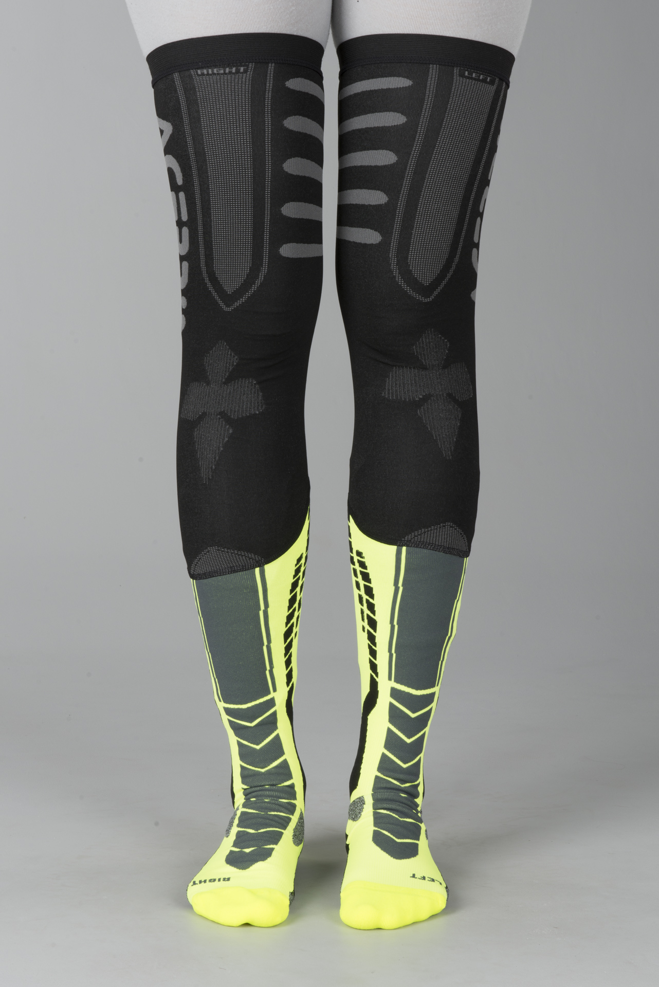 Sokken Acerbis X-Leg Pro Zwart-Geel