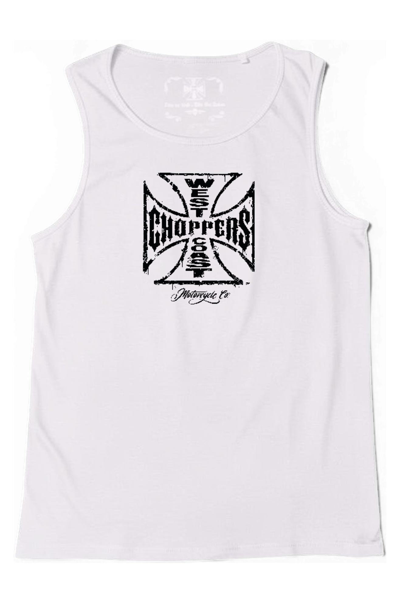 West Coast Choppers Worn Cross Wifebeater Tank Top