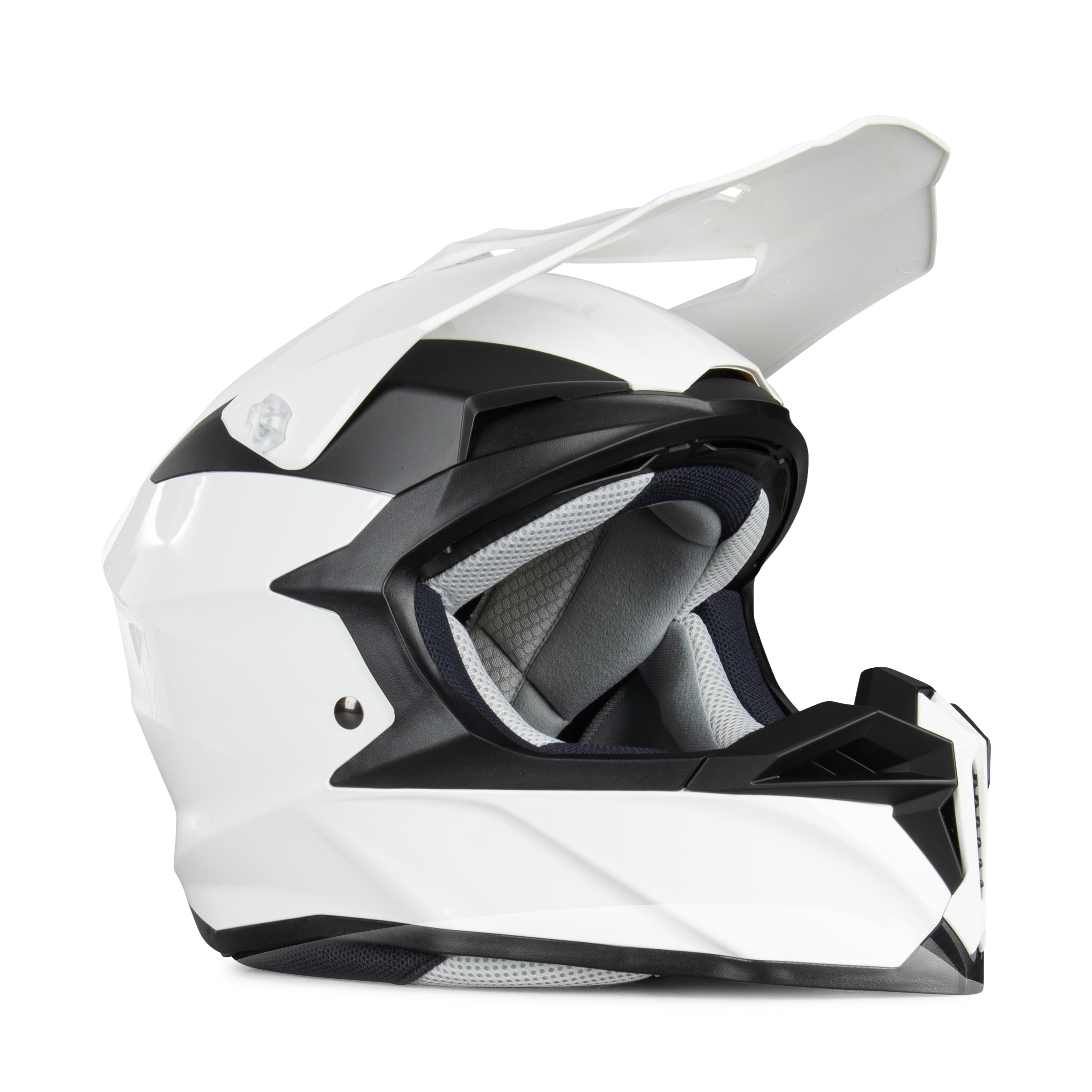 white dirt bike helmet