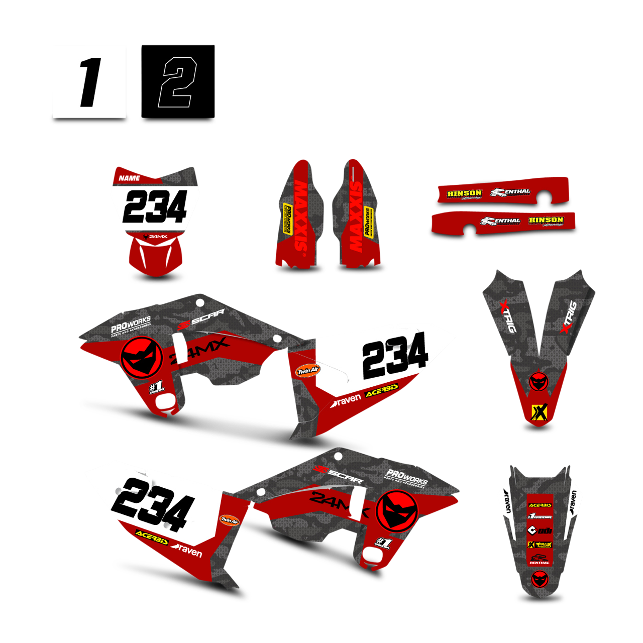 Stickerset 24MX Fantic GrCam