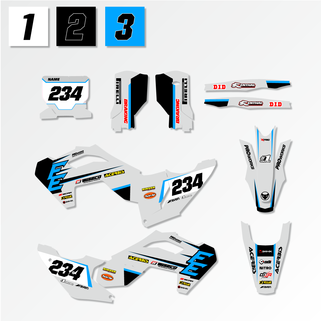 Stickerset 24MX Husqvarna Unadorned