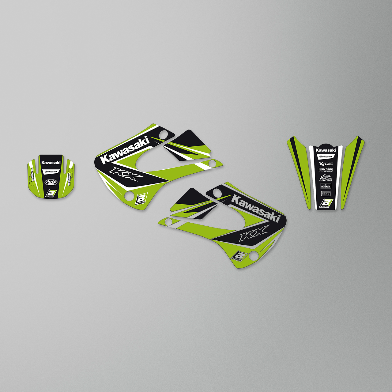 Blackbird Dream 4 Complete Decal Kit with Seat Cover Green-Black-White
