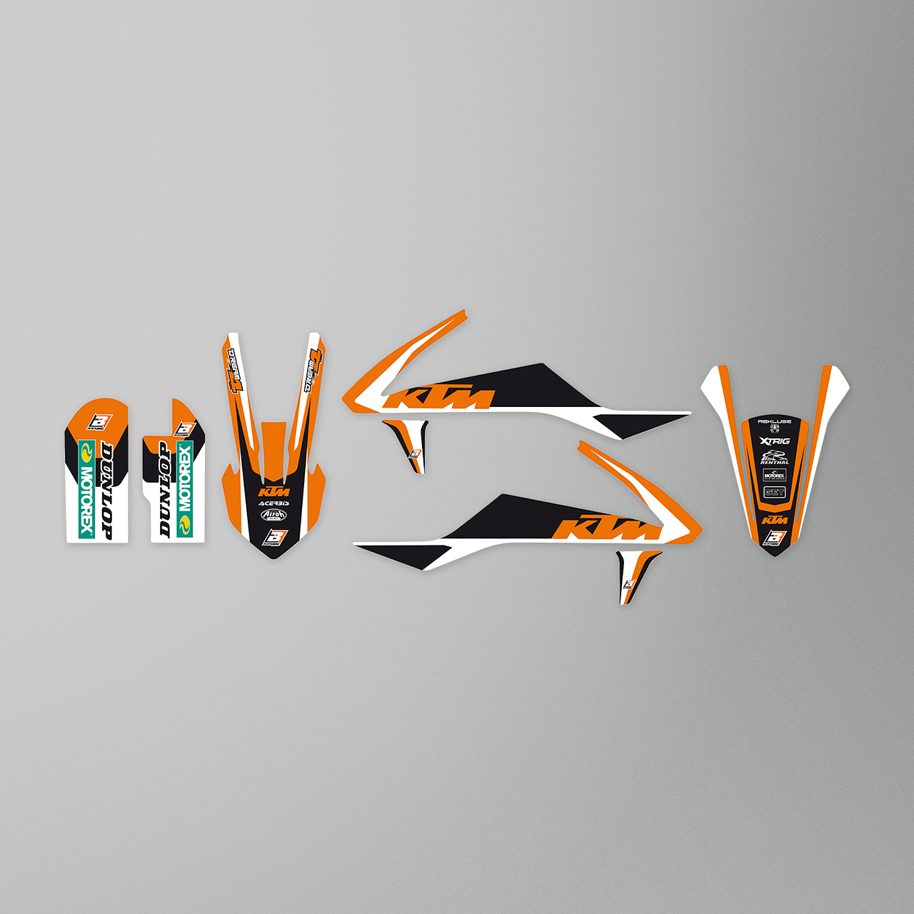 Blackbird Dream 4 Decal Kit Orange-Black-White