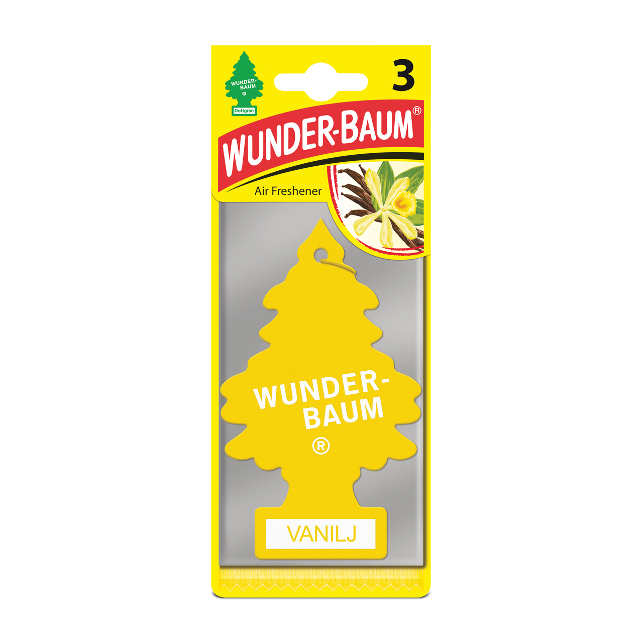 Wunder-Baum Air Freshener Vanilla 3-Pack - Dirt cheap price!