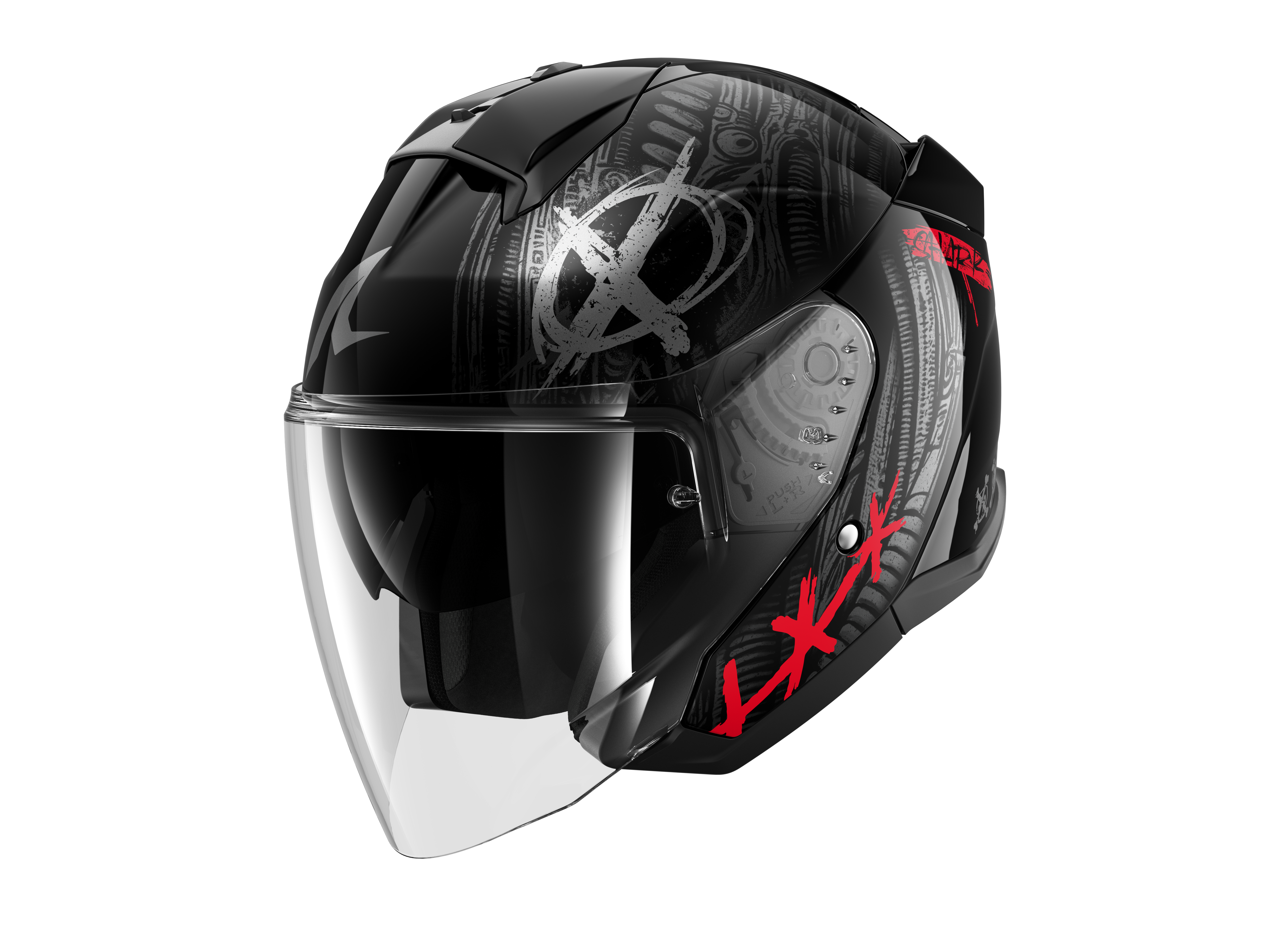 OtevřEná Helma Shark Skwal Jet Shiever ČErná/Antracit/ČErvenáS-image