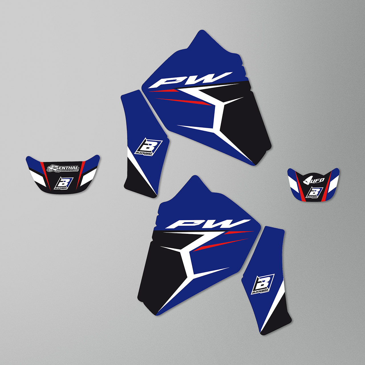 Blackbird Dream 4 Decal Kit Blue-Black-White