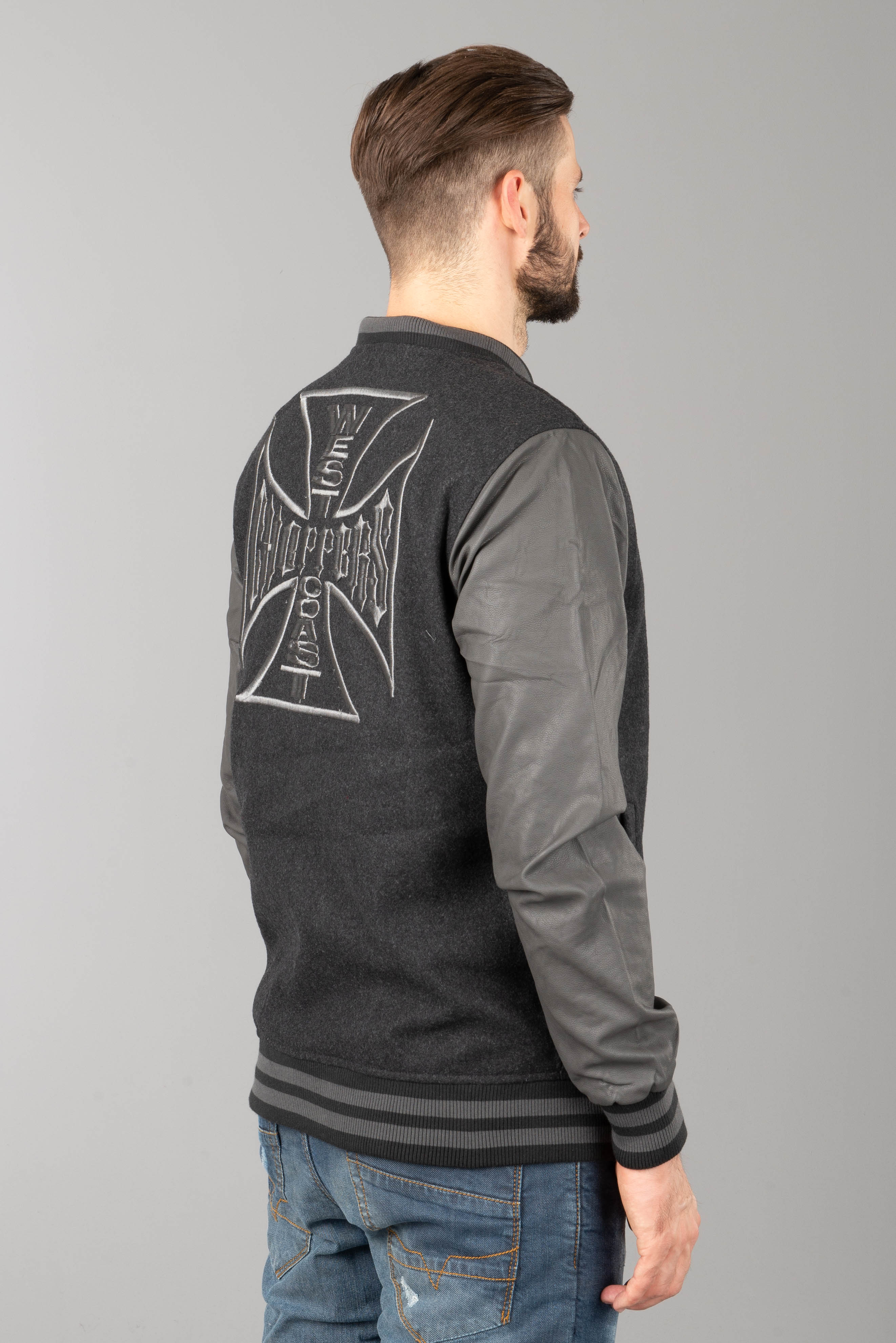 West Coast Choppers OG Cross Wool Baseball Jacket