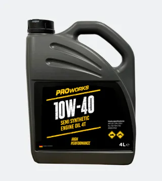 Motociklu Dzinēja Eļļa Proworks 4T Daļēji Sintētiska 4 L