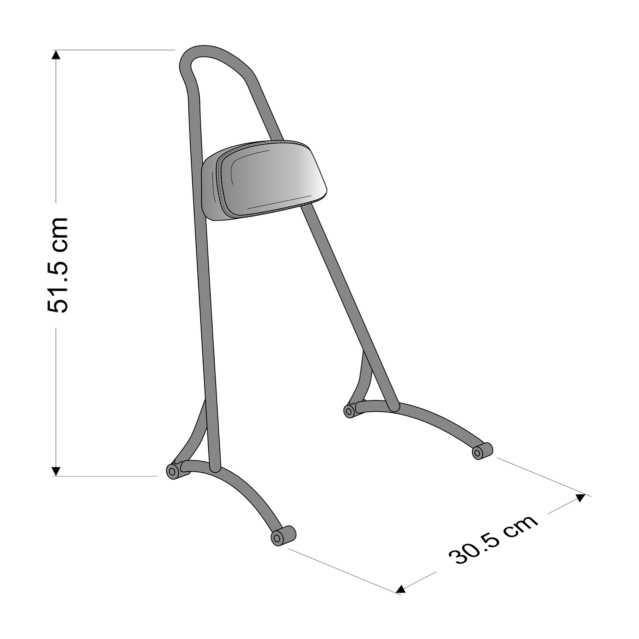 CustomAcces Wild Sissy Bar Black