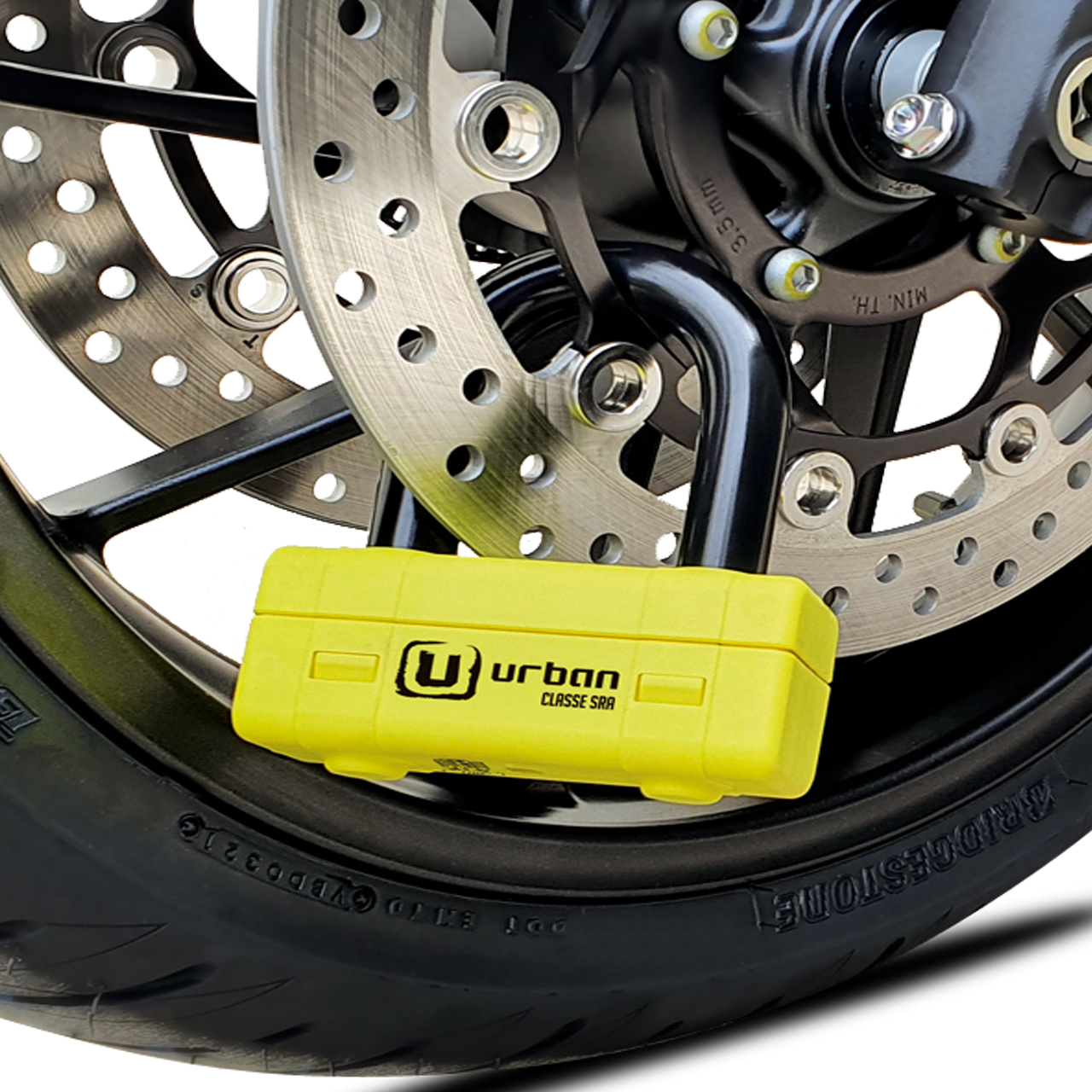 URBAN Mini U-lock 75 + Loop Chain ø10mm-120cm Class SRA