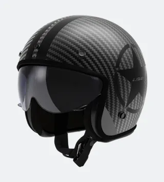 Capacete Aberto LS2 OF601 Bob II Carbon