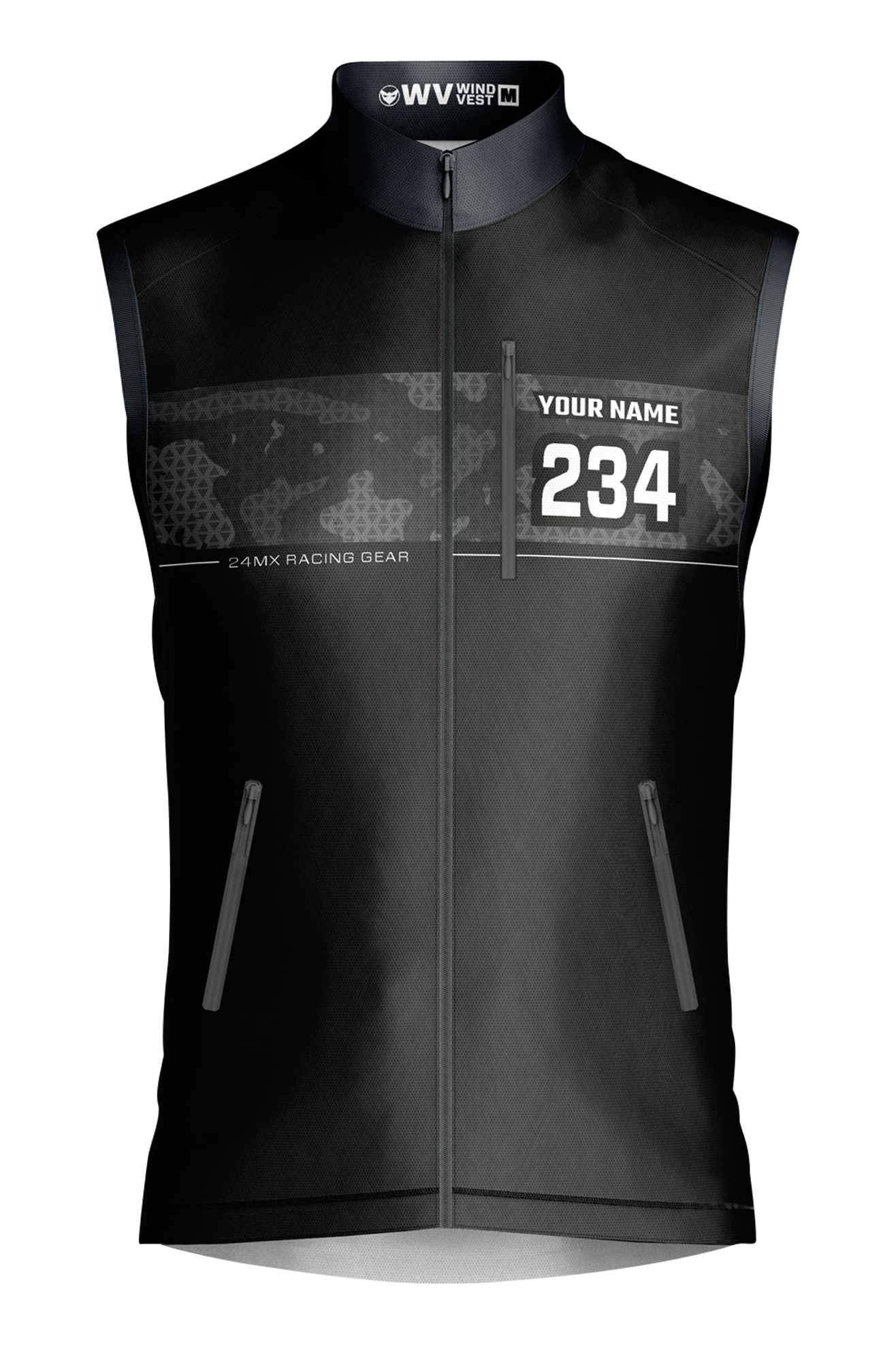24MX Wind Vest Black Camo