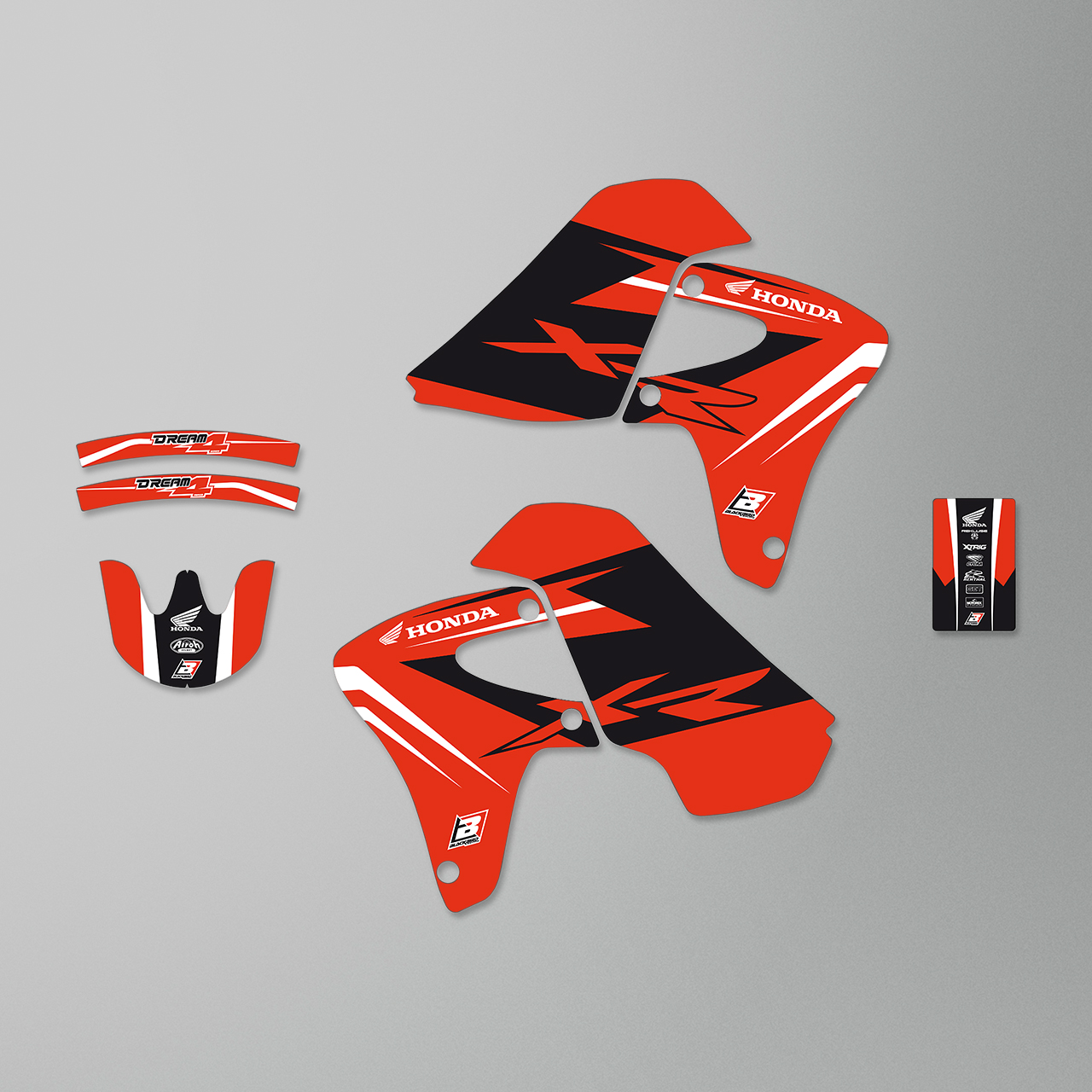 Blackbird Dream 4 Decal Kit Red-Black-White