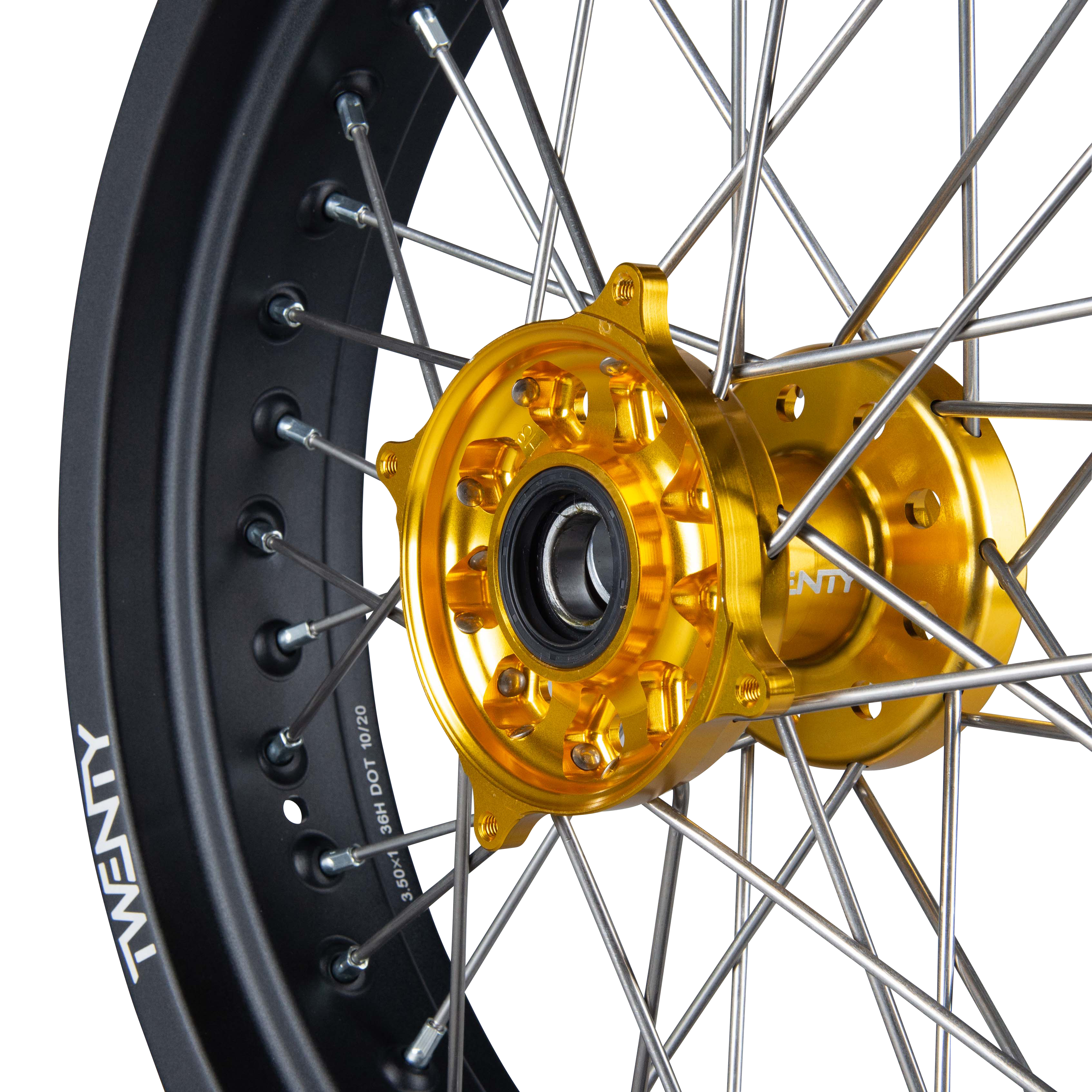 Twenty Supermotard Front Wheel Black-Gold 17"