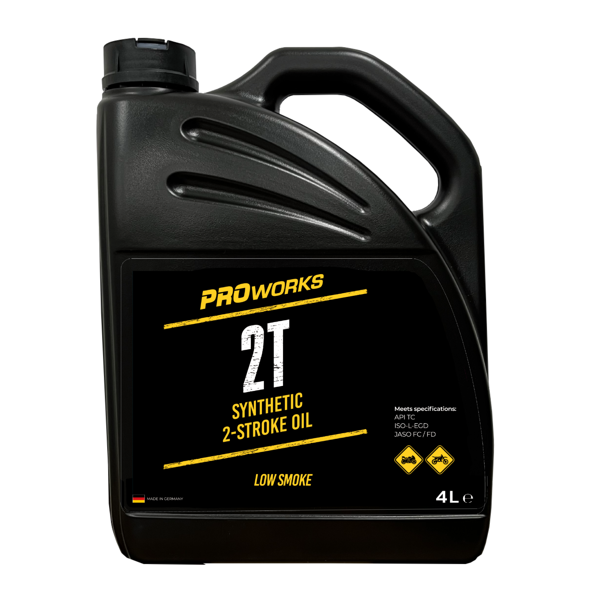 Motorolie Proworks Tweetakt 2T Semi-Synthetisch Rookarm 4L