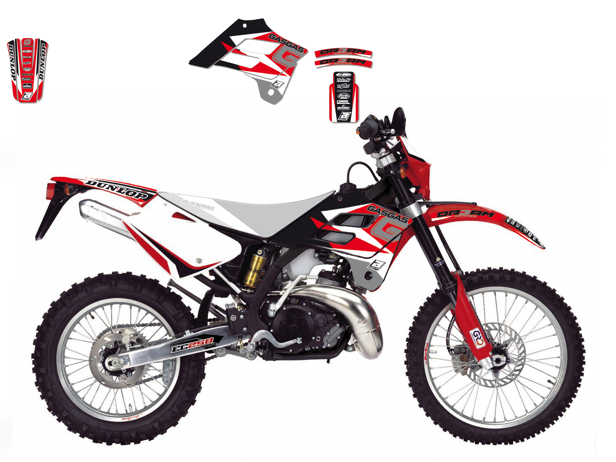 Blackbird Dream 3 Decal Kit Yellow-Red-Blue
