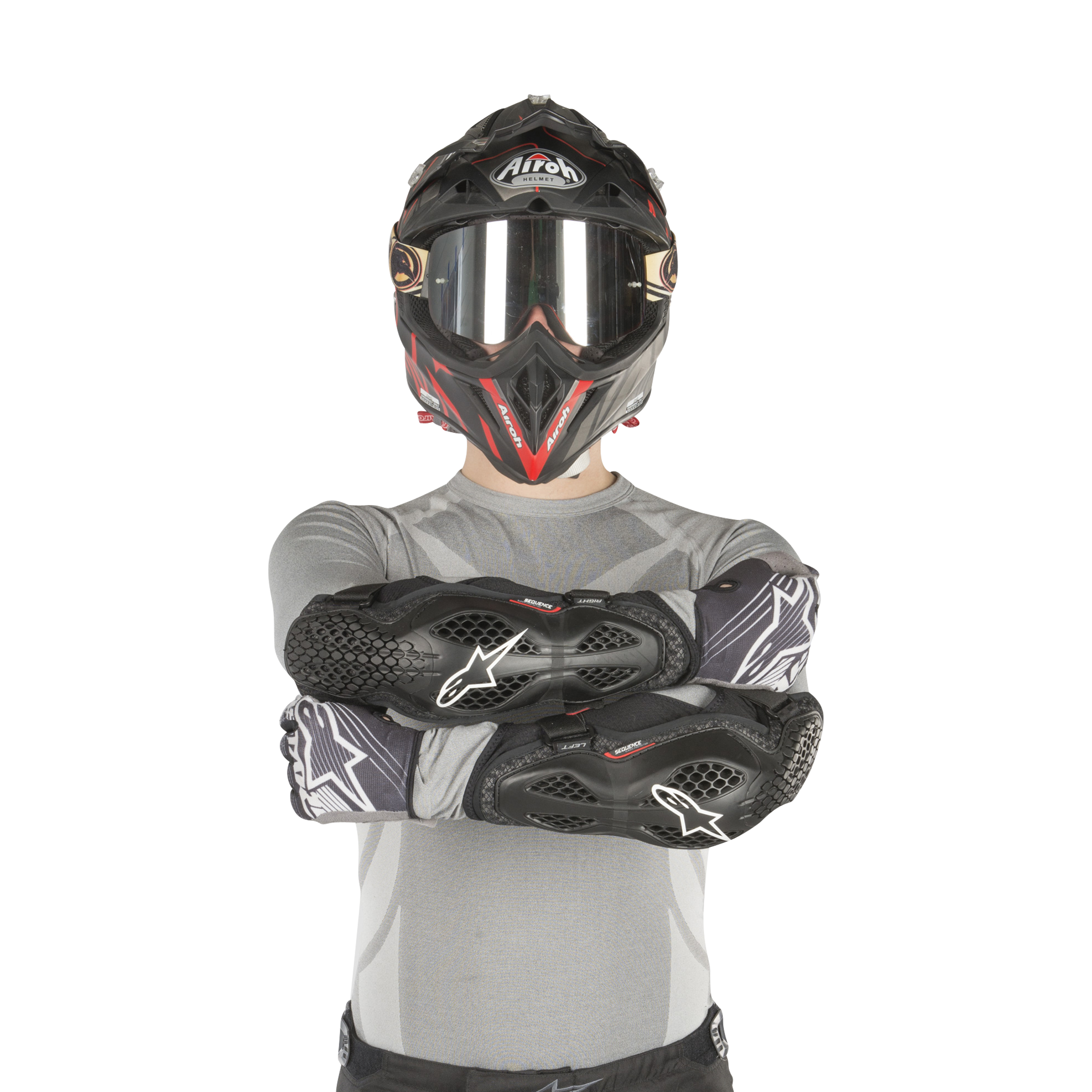 Elleboogbescherming Alpinestars Sequence Zwart-Rood
