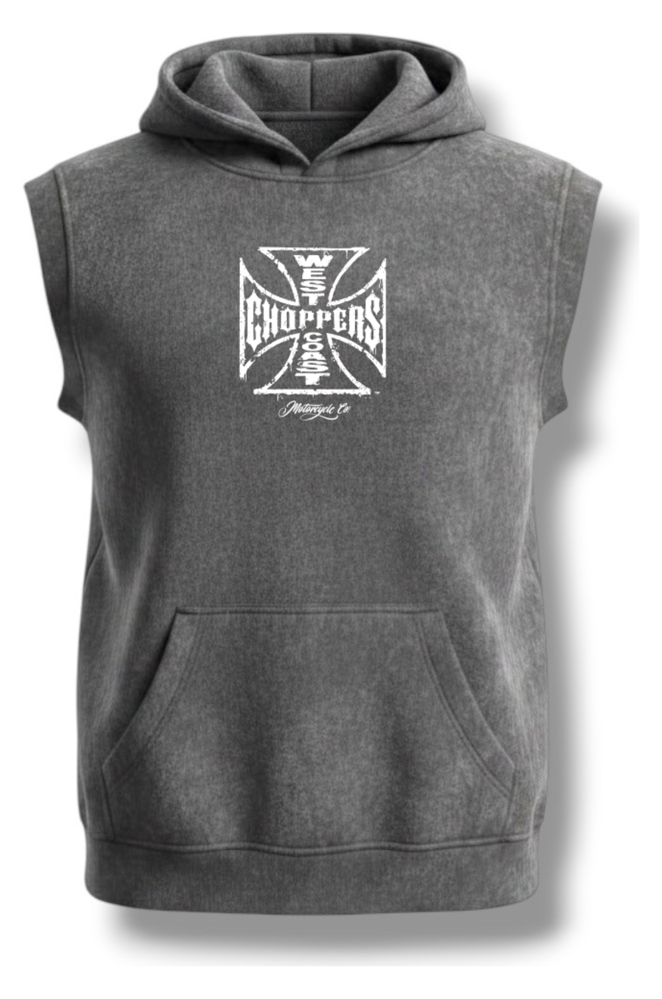 West Coast Choppers Vintage Washed Sleeveless Hoodie