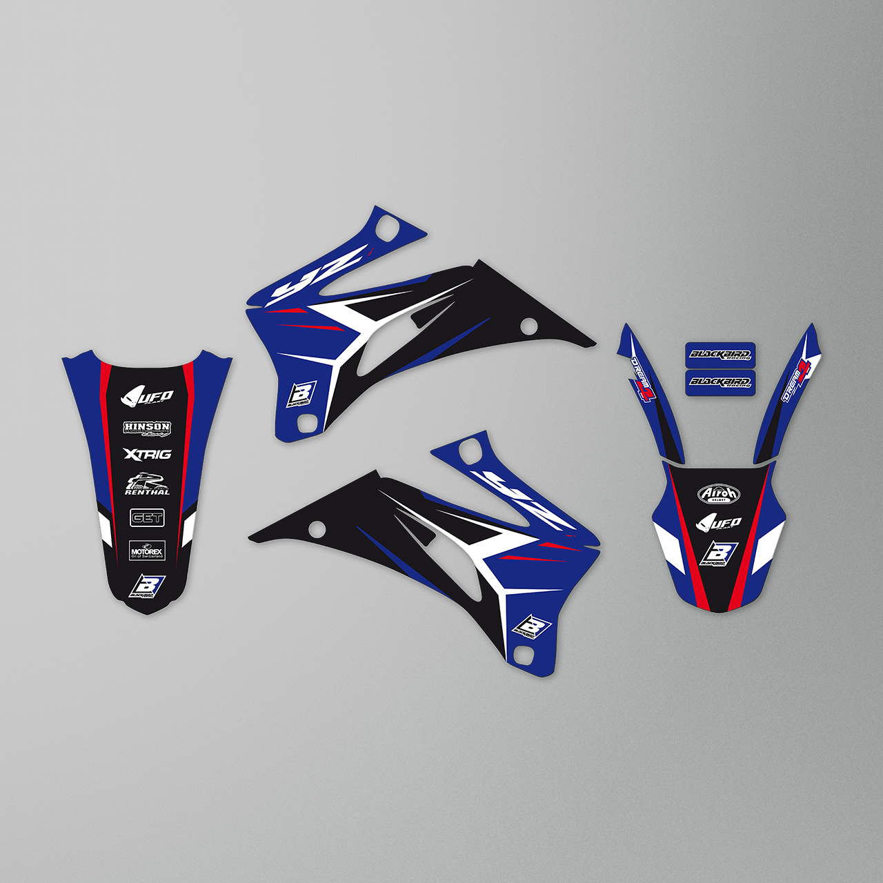 Blackbird Dream 4 Decal Kit Blue-Black-White