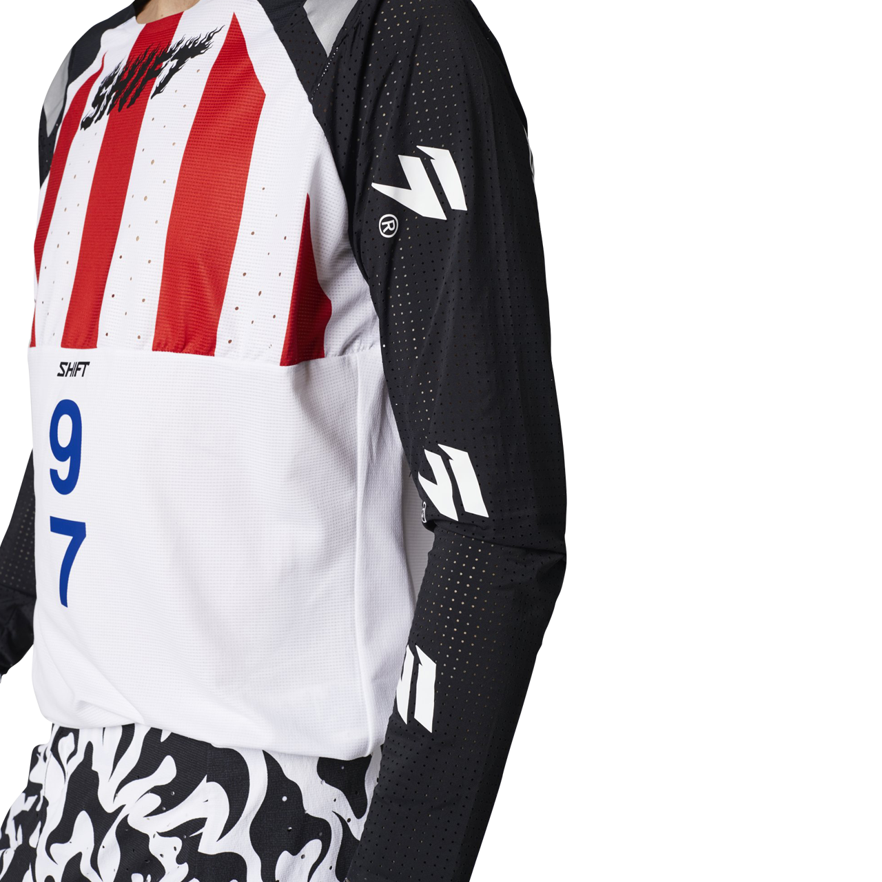 Maillot Cross Shift Blue Label Flame