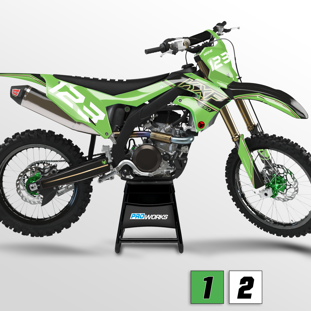 Stickerset 24MX 2021 met Naam & Nummer
