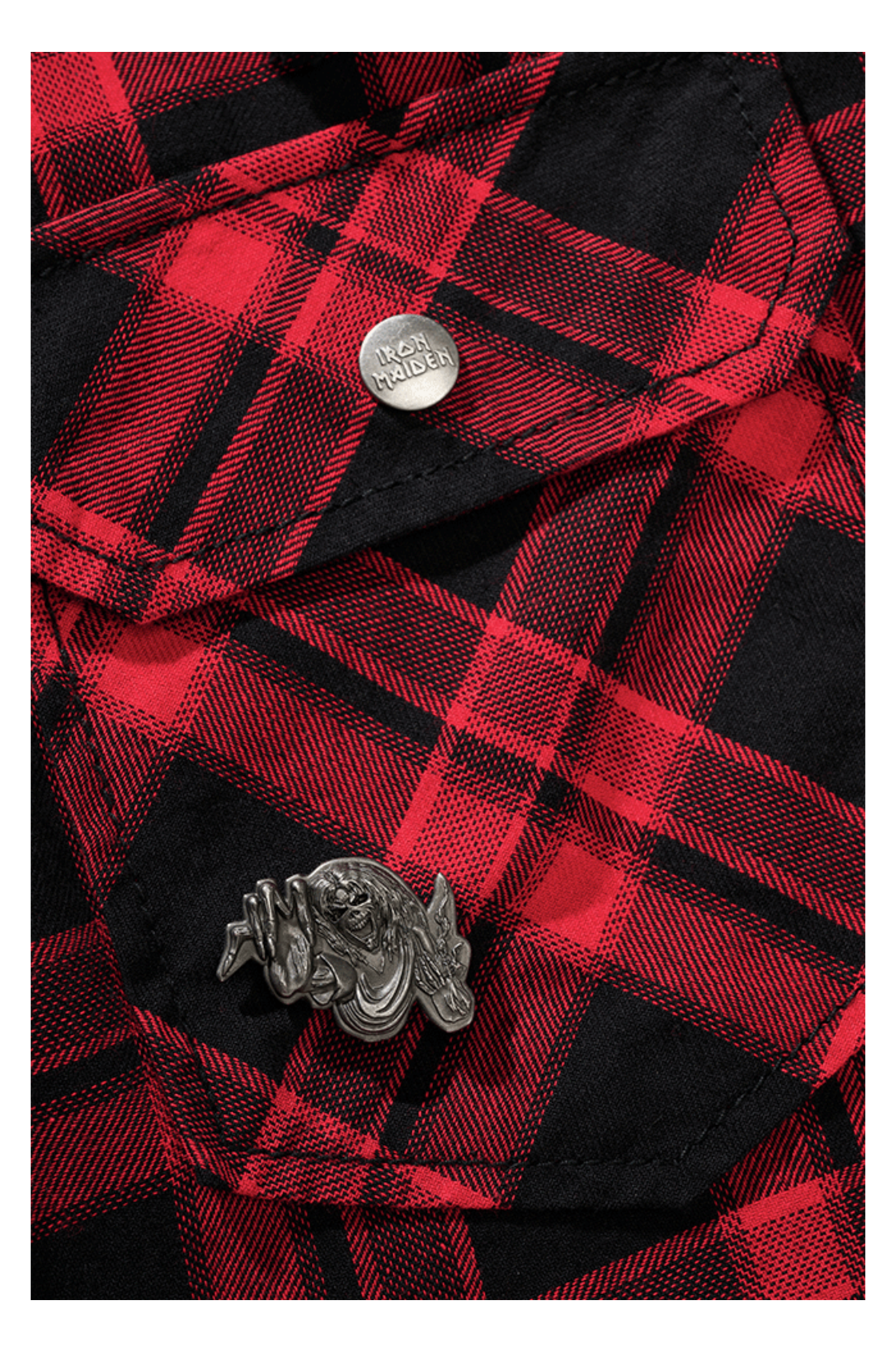 Camisa Brandit Iron Maiden Check Sweathood Eddy