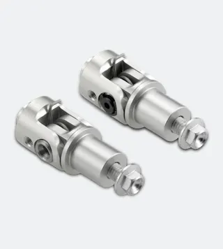 Kit de montaje autoblocante Rizoma con bisagras Plata-Gris